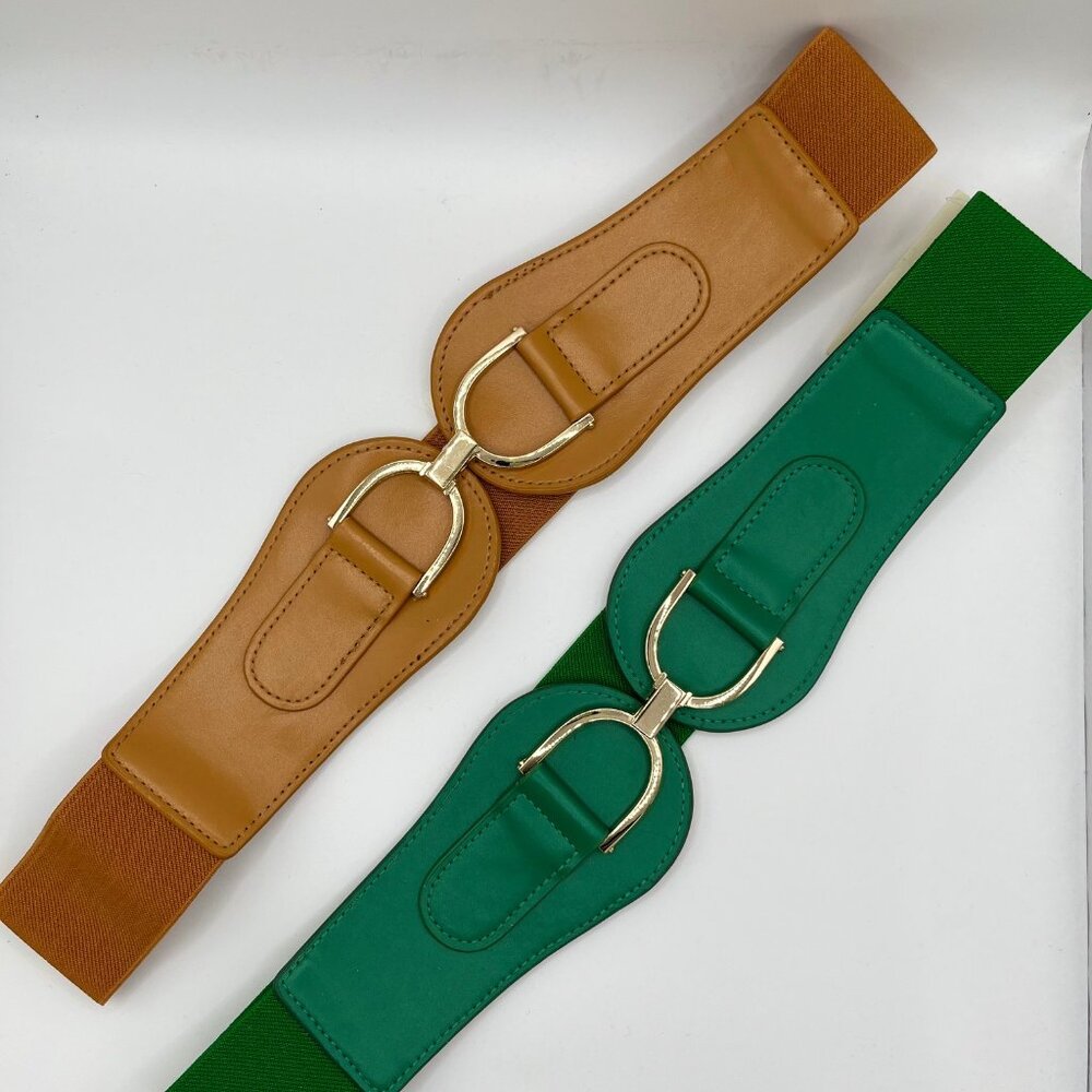 GB36 Your choice of Green or Brown Wide Stretch Belt